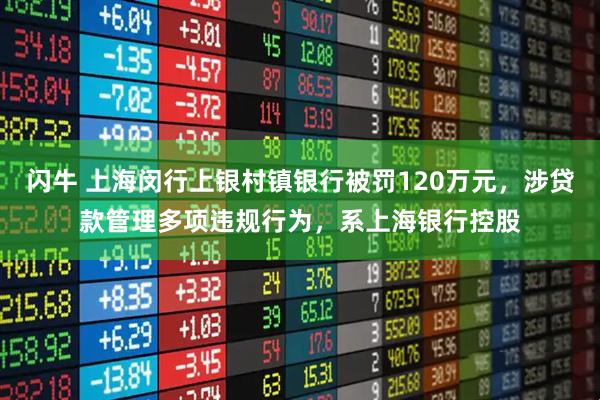 闪牛 上海闵行上银村镇银行被罚120万元，涉贷款管理多项违规行为，系上海银行控股