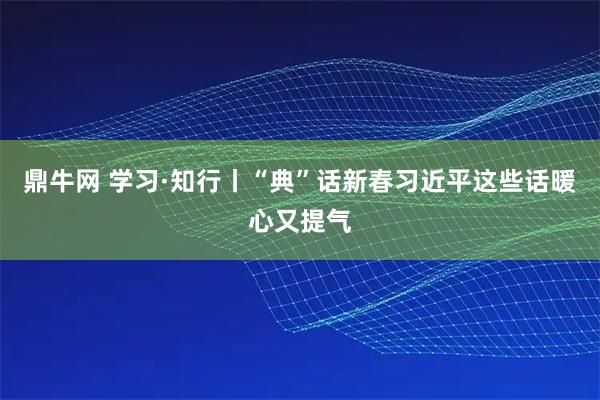 鼎牛网 学习·知行丨“典”话新春习近平这些话暖心又提气